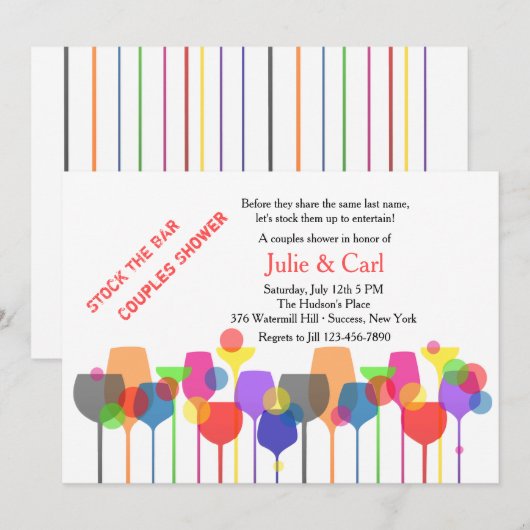 Uitnodiging voor balsbril (Voorkant / Achterkant)