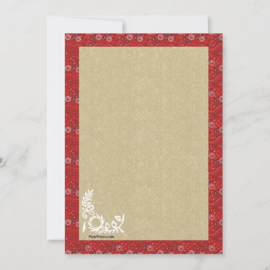 Uitnodiging voor Bandana Wedding (Achterkant)