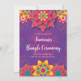 Uitnodiging voor Bangle-ceremonie Uitnodiging voor