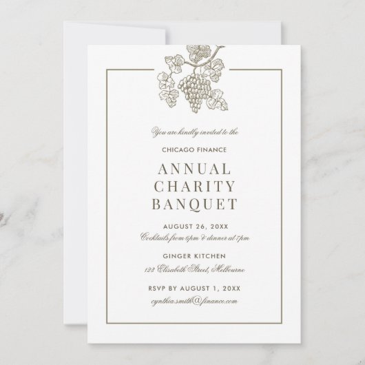 Uitnodiging voor bankwet (Voorkant)