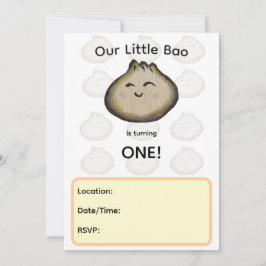 Uitnodiging voor Bao Dumpling Verjaardagsfeestje