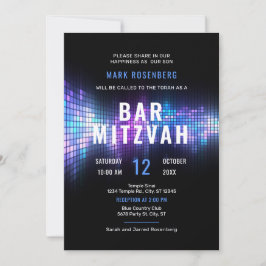 Uitnodiging voor Bar Mitzvah DJ Techno Dance Party