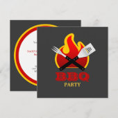 uitnodiging voor barbecue Grill Party (Voorkant / Achterkant)