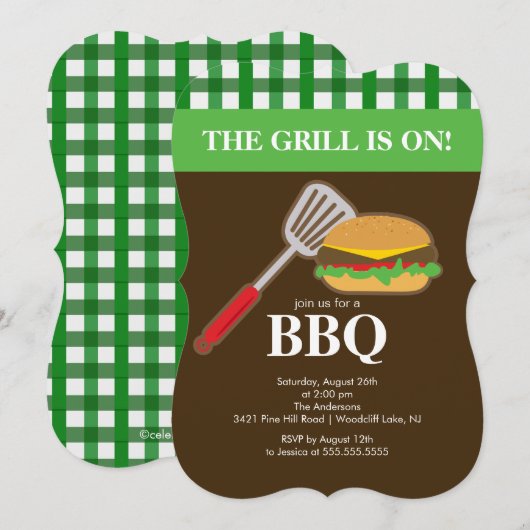 Uitnodiging voor barbecuefeesten (Voorkant / Achterkant)