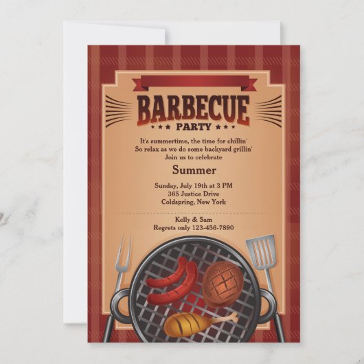 Uitnodiging voor barbecuegrill (Voorkant)