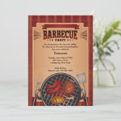 Uitnodiging voor barbecuegrill (Staand voorkant)