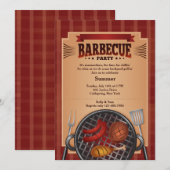 Uitnodiging voor barbecuegrill (Voorkant / Achterkant)