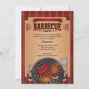 Uitnodiging voor barbecuegrill