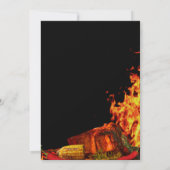 Uitnodiging voor Barbeque-verjaardag als achtergro (Achterkant)