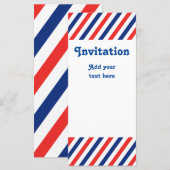 uitnodiging voor Barber Stripes (Voorkant / Achterkant)