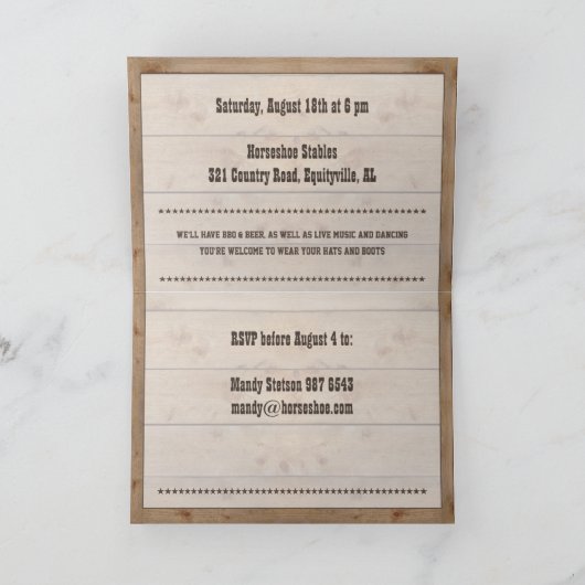 Uitnodiging voor Barn Party (Binnen)