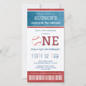 Uitnodiging voor Baseball Rookie 1e verjaardag (Voorkant)