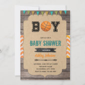 Uitnodiging voor Basketball baby shower (Voorkant)