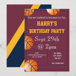 Uitnodiging voor Basketball Party