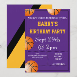 Uitnodiging voor Basketball Party