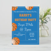 Uitnodiging voor Basketball Party (Staand voorkant)