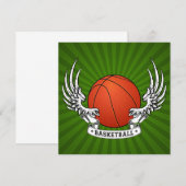 Uitnodiging voor Basketball Wings (Voorkant / Achterkant)