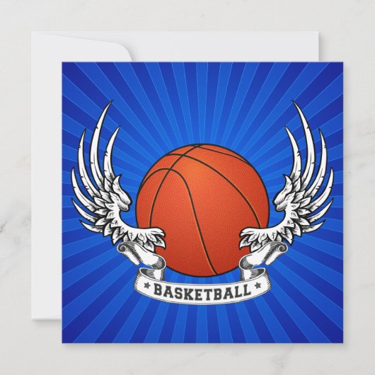 Uitnodiging voor Basketball Wings (Voorkant)
