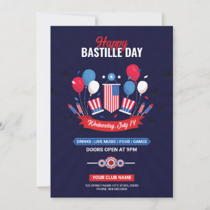 Uitnodiging voor Bastille Day Celebration Party Fl