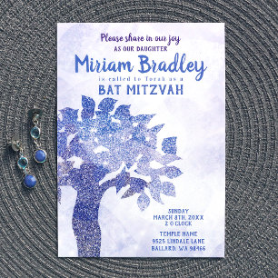 Uitnodiging voor Bat Mitzvah bij Blauwe Boom des L