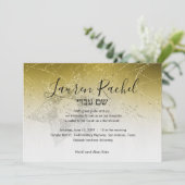 Uitnodiging voor Bat Mitzvah Gouden Ster van David (Staand voorkant)