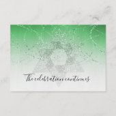 Uitnodiging voor Bat Mitzvah groene ster glinstere (Voorkant)