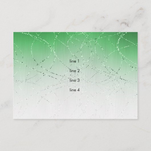 Uitnodiging voor Bat Mitzvah groene ster glinstere (Achterkant)