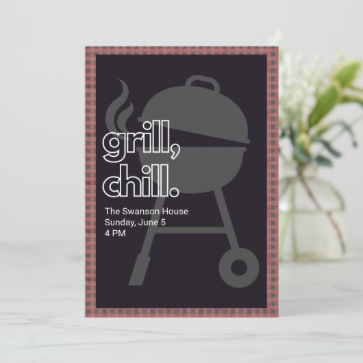 Uitnodiging voor BBQ (Staand voorkant)