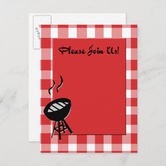 uitnodiging voor bbq (Voorkant / Achterkant)