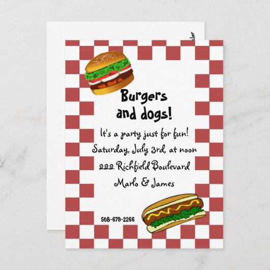 uitnodiging voor bbq (Voorkant / Achterkant)