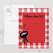uitnodiging voor bbq briefkaart (Voorkant / Achterkant)