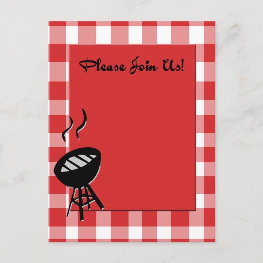 uitnodiging voor bbq briefkaart (Voorkant)