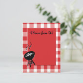 uitnodiging voor bbq briefkaart (Staand voorkant)