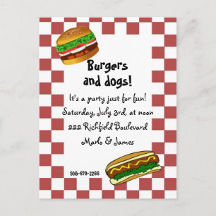 uitnodiging voor bbq briefkaart