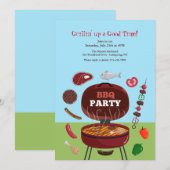 Uitnodiging voor BBQ-feestje (Voorkant / Achterkant)