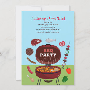 Uitnodiging voor BBQ-feestje
