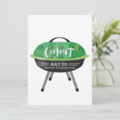 Uitnodiging voor BBQ-feestje (Staand voorkant)