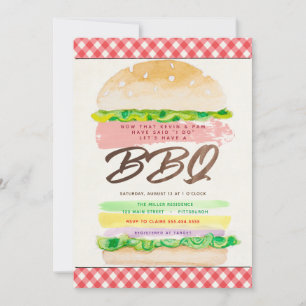 Uitnodiging voor BBQ-huwelijksreceptie