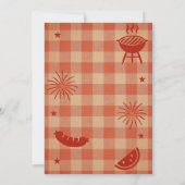 Uitnodiging voor BBQ in de achtertuin | Rustieke z (Achterkant)