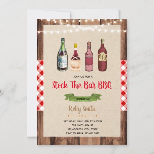 Uitnodiging voor BBQ op de bar (Voorkant)