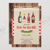 Uitnodiging voor BBQ op de bar (Voorkant / Achterkant)