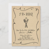 Uitnodiging voor BBQ repetitie diner (Voorkant)