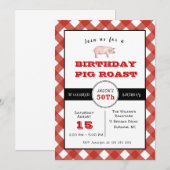 Uitnodiging voor BBQ-varkensfeest verjaardagsfeest (Voorkant / Achterkant)