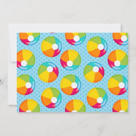 Uitnodiging voor Beach Bash verjaardagsfeestje (Achterkant)