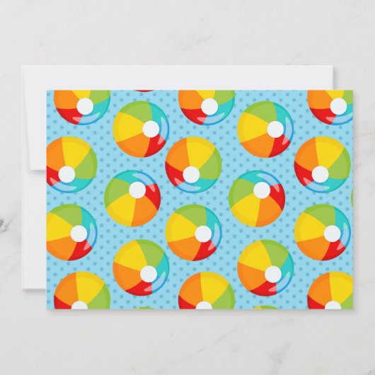 Uitnodiging voor Beach Bash verjaardagsfeestje (Achterkant)