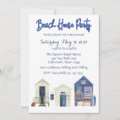 Uitnodiging voor Beach House Party (Voorkant)