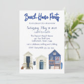 Uitnodiging voor Beach House Party (Staand voorkant)