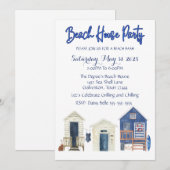 Uitnodiging voor Beach House Party (Voorkant / Achterkant)