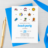 Uitnodiging voor Beach Icons Party