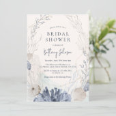 Uitnodiging voor Beach Ocean Bridal Shower (Staand voorkant)